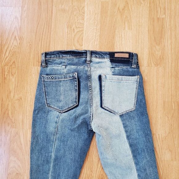 BLANKNYC Reade Patchwork Crop Skinny Denim Sz 27 - Picture 7 of 12